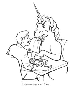 Unicorns Are Jerks: A Funny Adult Coloring Book Exposing the Cold, Hard, Sparkly Truth (Hilarious Unicorn Christmas Gift or Stocking Stuffer for Adult Women) Paperback, Picture Book 14 71cD 3YJ0tL