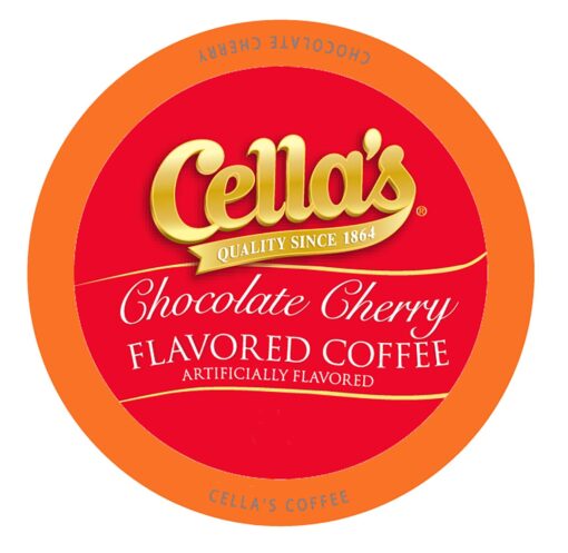 Cella's Chocolate Cherry Flavored Coffee, Compatible With 2.0 Keurig K Cup Brewers, 40 Count (Pack of 1)