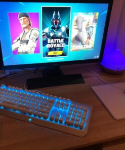 Razer BlackWidow X Chroma Mechanical Gaming Keyboard: Green Key Switches - Tactile & Clicky - Chroma RGB Lighting - Military-Grade Metal Construction - Mercury White RGB Mercury 32 71cDFctVkHL 2