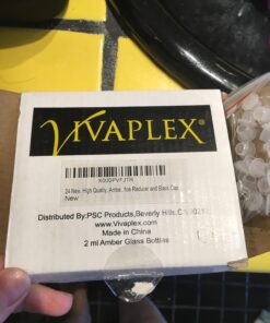 Vivaplex 24, Amber, 2 ml (5/8 Dram) Glass Bottles, with Orifice Reducers and Black Caps 18 71cDaHYVVkL