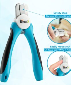 Boshel Dog Nail Clippers and Trimmer with Safety Guard to Avoid Over-Cutting Nails & Free Nail File - Razor Sharp Blades - Sturdy Non Slip Handles - for Safe, Professional at Home Grooming Large/Medium 29 71cDip3xN7L