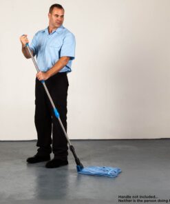 Commercial Mop Head Replacement - Large Microfiber Tube Mop (18 oz.) | Industrial Wet Mops | Washable Refill, Reusable, Heavy Duty, Looped End Mopheads | Hardwood, Tile, Laminate Floors (Blue) Blue Large 1 Pack 11 71cDsDLl1L