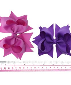 LCLHB 5 inch Layered Hair Bows Clips Hair Accessories for Toddler Little Girls Adults (Pack Of 12) Vintage Pure 18 71cEdzHPy7L