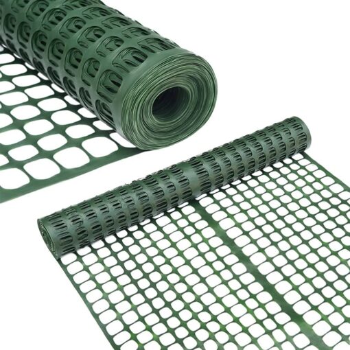 Abba Patio Snow Plastic Roll Temporary Safety Construction Fence Outdoor for Gardening, Yard, Patio, Pet, Poultry, 4.1'× 100', 1.7", Green, 4X99 ft, 1.7"X1.7"Mesh