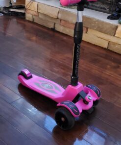 6KU Kids Scooter with Adjustable Height, Toddler Scooter with Widened Flash Wheels, Scooter for Kids Age 3-8 Years Old, Lean to Steer Pink Without Seat 22 71cFdUnsSJL