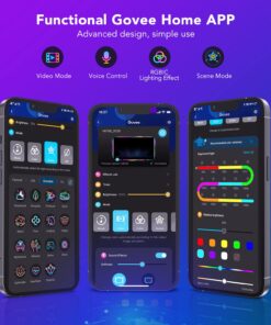 Govee Envisual TV LED Backlight with Camera, RGBIC Wi-Fi TV Backlights for 55-65 inch TVs, Works with Alexa & Google Assistant, App Control, Music Sync Lights, H6199 20 71cGP6G4cPL