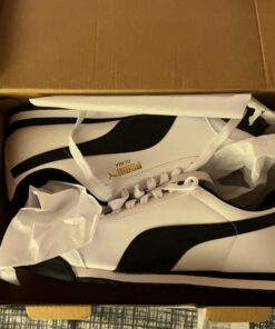 PUMA Men's Roma Sneaker 10 White/Black Leather 39 71cH3kvAmGL
