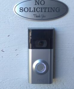 Oval No Soliciting Sign (Brushed Silver) Small 2" X 5" - Small Brushed Silver 25 71cH9LXi5UL