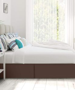 Nestl Dark Brown Bed Skirt Queen Size - Queen Bed Skirt 14 Inch Drop - Brushed Microfiber Bed Skirts - Hotel Quality Pleated Bed Skirt - Shrinkage & Fade Resistant 20 71cHLrIvoSL