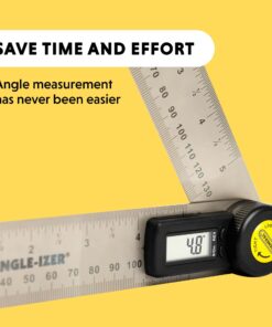 General Tools Digital Angle Finder Ruler #822 - 5" Stainless Steel Woodworking Protractor Tool with Large LCD Display 5-Inch 24 71cHq6gV7L