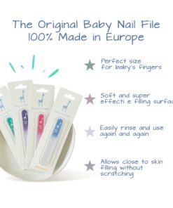 Baby Nail File, Safe Alternative for Nail Clippers, Must-Have Baby Essentials, Ideal Gift for Any Occasion Including Baby Shower, Blue - Baby Blue Giraffe 16 71cHuD7vPKL