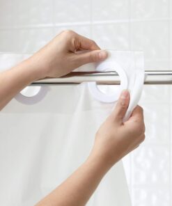 Hookless RBH14LS09 Shower Curtain- Frosty White Frosty PEVA 9 71cI16iy24L