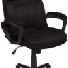 Amazon Basics Classic Office Desk Computer Chair - Adjustable, Swiveling, Ultra-Soft Microfiber, Lumbar Support, 28"D x 25"W x 43.5"H, Black 3 71cI7 Gr6L
