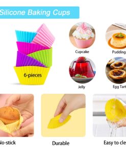 Baking Supplies - Silicone Spatulas Set, Rolling Pin, Pastry Mat, Silicone Baking Cups, Piping Bags and Tips, Measuring Cups and Spoons, Baking Set for Kids Teens Adult Beginner 11 71cIPcyKnL