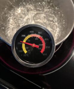 DOZYANT BBQ Charcoal Grill Smoker Temperature Gauge Pit Barbecue Thermometer Fahrenheit and Heat Indicator for Meat Cooking Port Lamb Beef, Stainless Steel Temp Gauge 2.38" 44 71cJSHxkZL