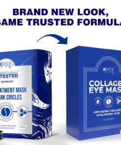 LA PURE Luxury Collagen Eye Mask - Under Eye Patches with Hyaluronic Acid, Dark Circles Under Eye Treatment, Under Eye Bags Treatment, Eye Mask for Puffy Eyes, Undereye Dark Circles Pads (15 Pairs) 15 Pair (Pack of 1) Silver 20 71cJgecwgnL