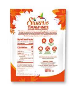 Alternative view of Swerve Ultimate Sugar Replacement Sweetener, Granular Sugar Substitute, Zero Calorie, Keto Friendly, Zero Sugar, Non-Glycemic, Gluten Free, 3 lbs Bag(Packaging May Vary)