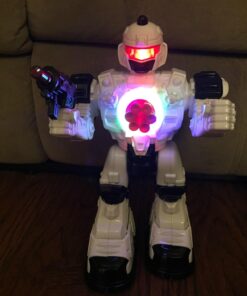 WolVolk 10 Channel Remote Control Robot Police Toy with Flashing Lights and Sounds, Great Action Toy for Boys 43 71cKPO7FU L