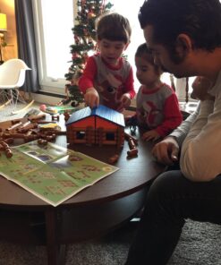 LINCOLN LOGS – Oak Creek Lodge – 137 Pieces - Real Wood Logs-Ages 3+ - Best Retro Building Gift Set for Boys/Girls – Creative Construction Engineering – Top Blocks Game Kit - Preschool Education Toy Classic 32 71cKRIAmHiL