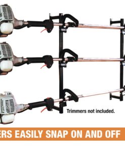 Buyers Products LT12 Landscape Trimmer Edger Locking Rack for Enclosed Trailers & Walls Holds 3 Yard Lawn Weed Whackers Tools, Pack of 1, Black Trimmer Rack 17 71cKWwj7hVL