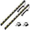 Suraielec 2-Pack 10 Outlet Long Power Strip Surge Protector, Industrial Heavy Duty Metal Shop Power Strip Flat Plug, 1000 Joules, 15 A Breaker, 6FT Cord, Wall Mountable, for Work Bench, Shop, Garage 2 Pack 31 71cKjlsmnL