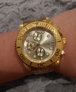 Invicta Pro Diver Men's Wrist Watch Stainless Steel Japanese Quartz 22 mm Gold Ion-Plating 37 71cL1UgUL