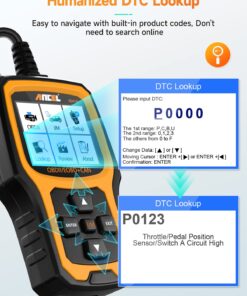 ANCEL AD410 Enhanced OBD II Vehicle Code Reader Automotive OBD2 Scanner Auto Check Engine Light Scan Tool (Black/Yellow) 38 71cLDB4aieL