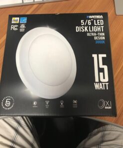 PARMIDA (12 Pack) 5/6 Inch Dimmable LED Disk Light Surface Flush Mount 15W, UL Listed, Recessed Retrofit Ceiling Lights, Energy Star, Installs into Junction Box Or Recessed Can,1050lm - 3000K 3000k (Soft White) 33 71cMIKT0zXL