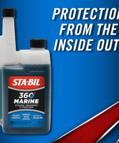 STA-BIL 360 Marine Ethanol Treatment & Fuel Stabilizer - Full Fuel System Cleaner - Fuel Injector Cleaner - Removes Water- Protects Fuel System - Treats 320 Gallons - 32 Fl. Oz. (22240) Blue 32 oz. 21 71cNmkDa28L 2