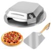 Onlyfire Stainless Steel Pizza Oven Kit for 22 Inch Charcoal Kettle Grilll - Outdoor Grill Top Pizza Oven Kit, Pizza Maker Tool Set Including Pizza Chamber, Pizza Stone, Pizza Peel and Thermometer 3 71cONgYslZL