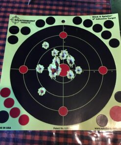 Splatterburst Targets - 8 inch Stick & Splatter Self Adhesive Shooting Targets - Gun - Rifle - Pistol - Airsoft - BB Gun - Pellet Gun - Air Rifle - Made in USA 100 pack 41 71cOU1radTL