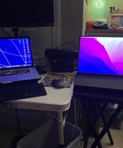 UPERFECT Portable Monitor 18.5 inch 100Hz 100% sRGB 1080P Portable Laptop Monitor w/Smart Cover, VESA & Speakers, Frameless IPS HDR Gaming Monitor USB-C HDMI Travel Second Monitor 18.5-100Hz 31 71cPQAozABL