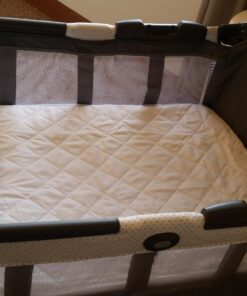 Pack N Play Mattress Protector Pad - Waterproof & Noiseless, Ultra-Soft Breathable Mattress Cover for Pack and Plays, Playards and Mini Cribs, Highly Absorbent Fitted and Dryer Safe Pack N Play 39”x27” (Pack of 1) 48 71cPkbuDsTL