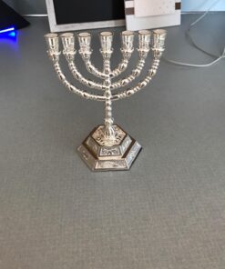 Holy Land Gifts 4338 Menorah 12 Tribes Silverplated 7 Branched 5 In. 3 71cQIahBGwL