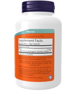 NOW Supplements, Boron 3 mg (Bororganic Glycine), Structural Support*, 250 Veg Capsules 250 Count (Pack of 1) 13 71cQYFBVjDL