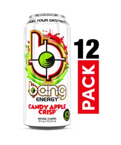 Bang Energy Candy Apple Crisp, Sugar-Free Energy Drink, 16-Ounce (Pack of 12) 21 Fl Oz (Pack of 12) 8 71cQp5bHWL 1