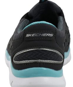 Skechers Sport Women's Gratis Bungee Fashion Sneaker 6 Charcoal/Aqua 9 71cRBJds4PL