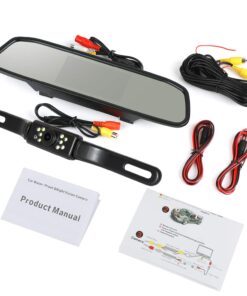 WEIKAILTD Backup Camera and Monitor Kit, 4.3" Car Vehicle Rearview Mirror Monitor for DVD/VCR/Car Reverse Camera Waterproof Car License Plate Rear View Camera (4.3" Backup Camera and Monitor Kit) 14 71cRDeVTwNL