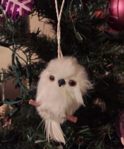 4" Tell a Story White Snowy Owl Perched on Branch Christmas Ornament 11 71cRKc7uisL