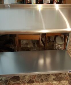 GRIDMANN Stainless Steel Kitchen Prep Table 48 x 24 Inches with Backsplash & Under Shelf, NSF Commercial Work Table for Restaurant and Home 48 in Long x 24 in Deep 50 71cRnMHbpxL 1