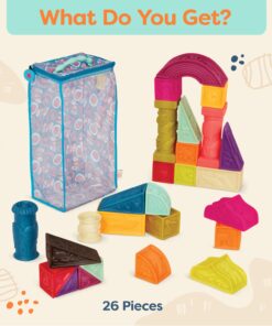 B. toys- Alphabetical Sort & Stack Developmental Baby Blocks- 26 soft blocks for kids & babys- Elemenosqueeze- 6 months + Baby Blocks Set 1 32 71cRntgeRiL