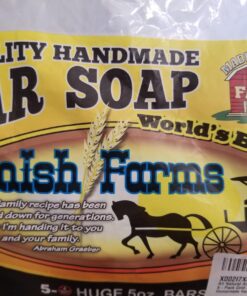 Amish Farms All Natural Soap Bar - Made in USA, Handmade, Vegan Moisturizing Natural Body Soap for Sensitive Skin, Wildflower Scent 5 Oz Each (5 Bars) 36 71cSCHSlyCL