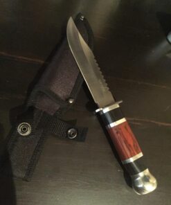 Survival Cherry Wood Hunting Knife 10.5 Inch Fixed Blade with Sheath Jwd28 6 71cSXLfsKqL