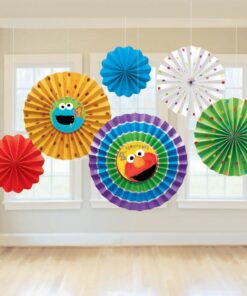 amscan Sesame Street 1st Birthday Paper Fan Decoration