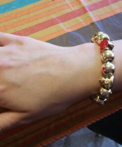 Expression Jewelry Emoticon Charms Bracelet - 18K Gold Plated with 10 Pieces of Interchangeable Enamel Beads 24 71cT9mfLL