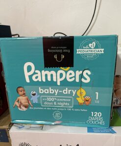 Pampers Baby Dry Diapers - Size 1, 120 Count, Absorbent Disposable Diapers 26 71cTC1DsXwL