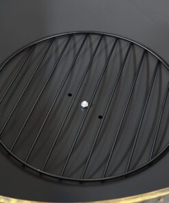 Sunnydaze 30-Inch Fire Pit Bowl with Spark Screen, Fireplace Poker, and Metal Grate - Black High-Temperature Paint Finish 25 71cTLb9YUAL