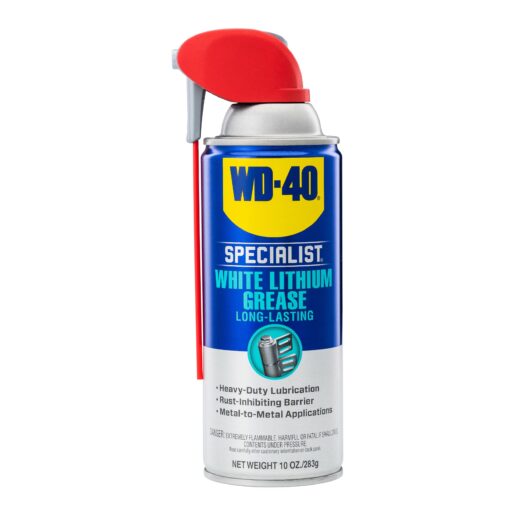 WD-40 Specialist White Lithium Grease Spray with SMART STRAW SPRAYS 2 WAYS, 10 OZ 1-Pack