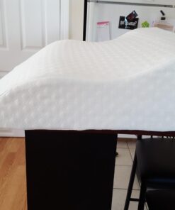 Aeris Wedge Pillow for Sleeping -Post Surgery Pillow -Unique Curved Design -Memory Foam- Incline Pillow for Elevation,Pregnancy,Reading Snoring,Back & Knee Support,Breathing –,Washable Cover 25"x25"x8.5" 40 71cUEXCh5cL