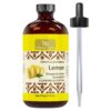 Beauty Aura 100% Pure Lemon Essential Oil 4 oz - Made from Real Lemon peels - Ideal for Aromatherapy Diffuse, Skin Care, Hair Care & for DIY Cleaning Products for Wood